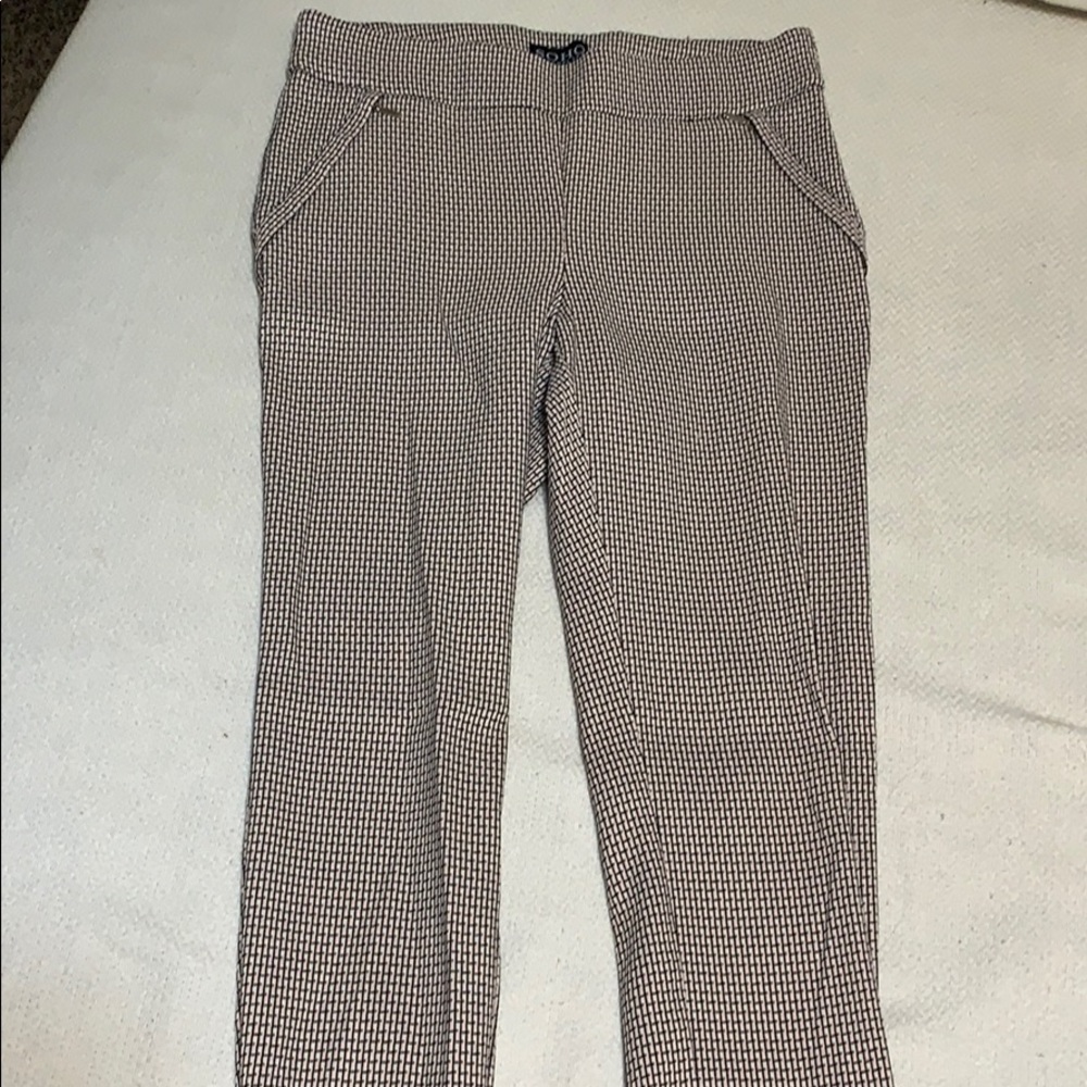 Pink/Black printed skinny dress pants